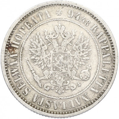 1 марка 1874 года Русская Финляндия