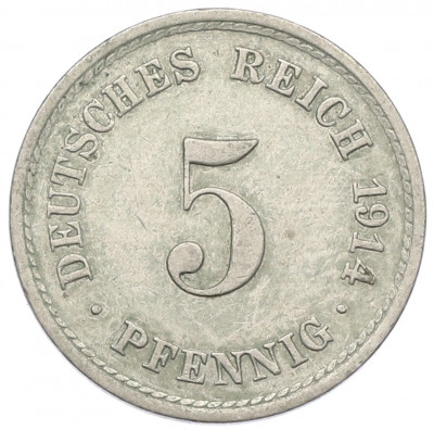 5 пфеннигов 1914 года A Германия