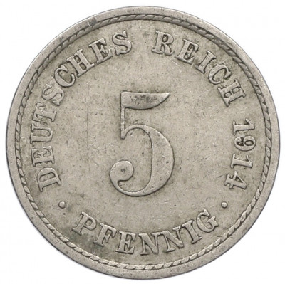 5 пфеннигов 1914 года A Германия