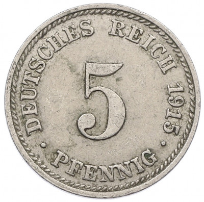 5 пфеннигов 1915 года D Германия