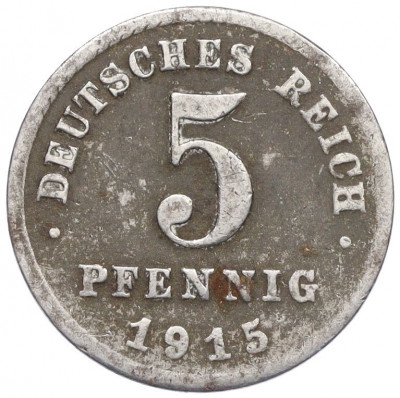 5 пфеннигов 1915 года А Германия