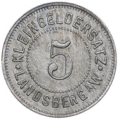 5 пфеннигов 1917 года Германия — город Ландсберг-ан-дер-Варте (Нотгельд)