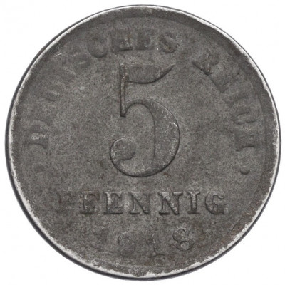 5 пфеннигов 1918 года G Германия