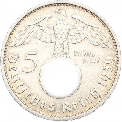 5 рейхсмарок 1939 года F Германия
