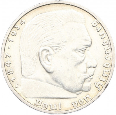 5 рейхсмарок 1939 года F Германия