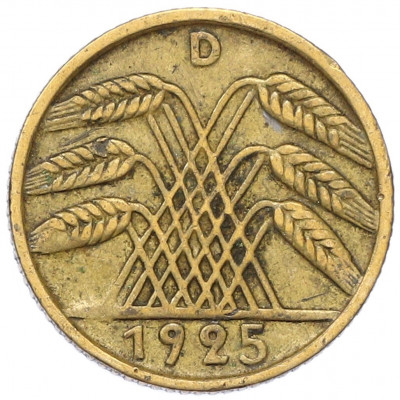5 рейхспфеннигов 1925 года D Германия