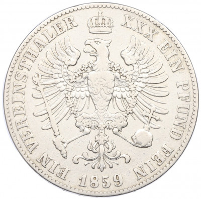 1 союзный талер 1859 года Пруссия