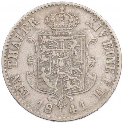 1 талер 1841 года Ганновер