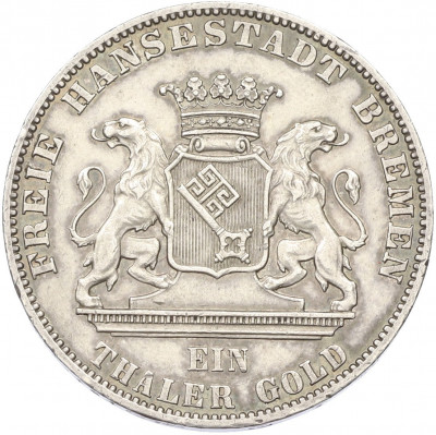 1 талер 1865 года Бремен «Второй немецкий стрелковый фестиваль»
