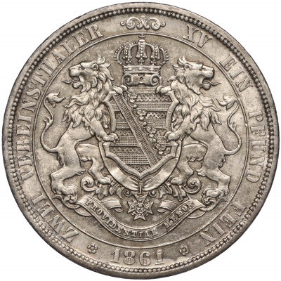 2 союзных талера 1861 года Саксония