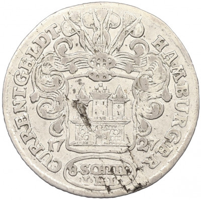 8 шиллингов 1727 года Гамбург