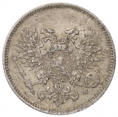 25 пенни 1917 года Русская Финляндия — Орел без корон (Временное правительство)