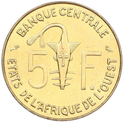 5 франков 1967 года Западная Африка