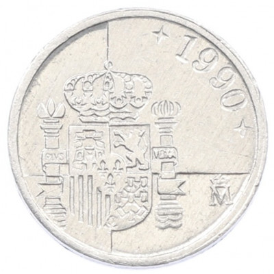 1 песета 1990 года Испания