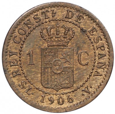 1 сентимо 1906 года Испания