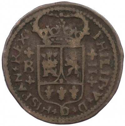 2 мараведи 1720 года Испания (Филипп V)