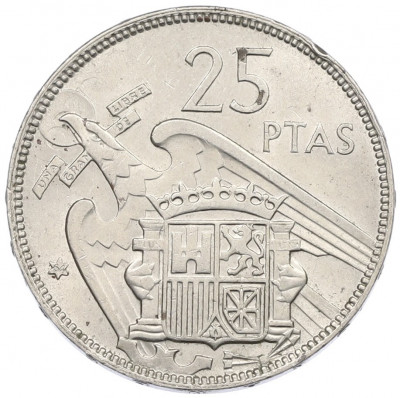 25 песет 1957 (64) года Испания