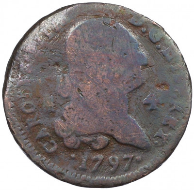 4 мараведи 1797 года Испания (Карл IV)