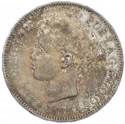 5 песет 1898 года Испания