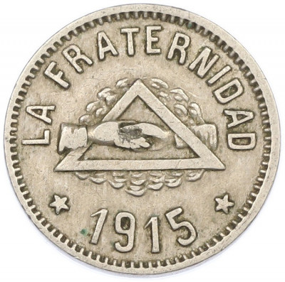 Торговый (кооперативный) жетон 1 песета 1915 года Испания — провинция Барселона