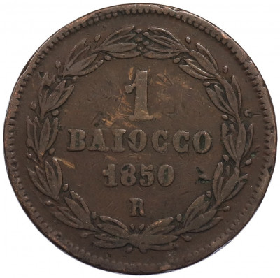 1 байокко 1850 года Папская область