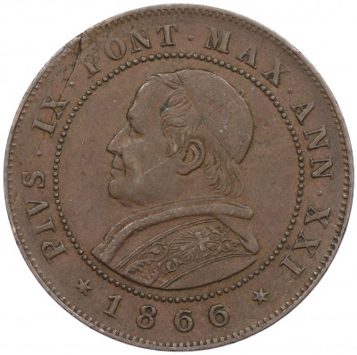 2 сольдо 1866 года Папская область