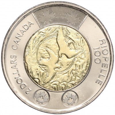 2 доллара 2023 года Канада «100 лет со дня рождения Жан-Поля Риопеля»