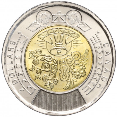 2 доллара 2023 года Канада «День коренных жителей Канады»