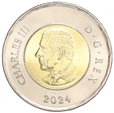 2 доллара 2024 года Канада «100 лет Королевским военно-воздушным силам Канады» (Цветная)