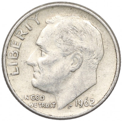 1 дайм (10 центов) 1962 года D США