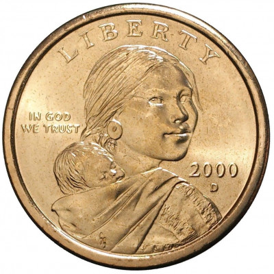 1 доллар 2000 года D США Сакагавея «Парящий орел»