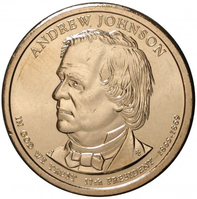 1 доллар 2011 года Р США «17-й президент США Эндрю Джонсон»