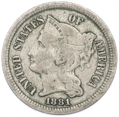 3 цента 1881 года США