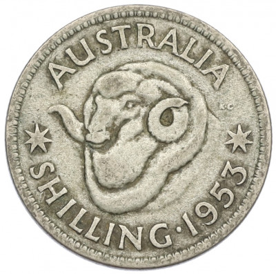 1 шиллинг 1953 года Австралия