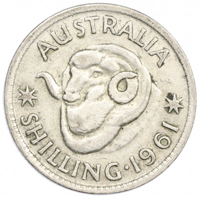 1 шиллинг 1961 года Австралия