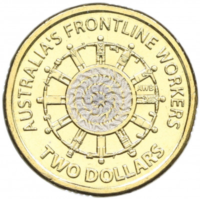 2 доллара 2022 года Австралия «Передовые работники Австралии»