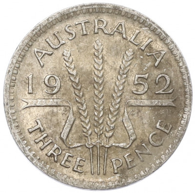 3 пенса 1952 года Австралия