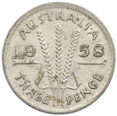 3 пенса 1958 года Австралия