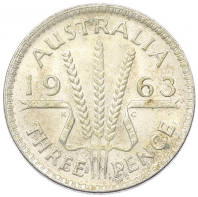 3 пенса 1963 года Австралия