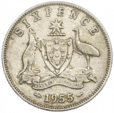 6 пенсов 1955 года Австралия