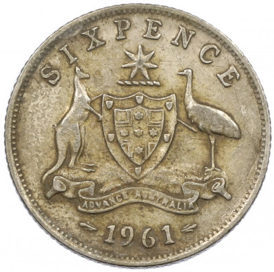 6 пенсов 1961 года Австралия
