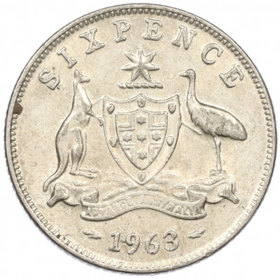 6 пенсов 1963 года Австралия