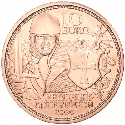 10 евро 2020 года Австрия «Рыцарские истории — Мужество»