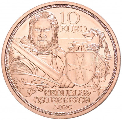 10 евро 2020 года Австрия «Рыцарские истории — Стойкость»