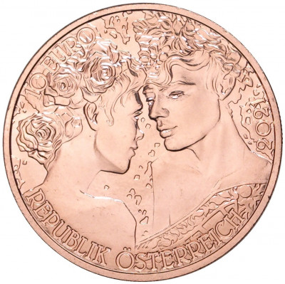 10 евро 2021 года Австрия «Язык цветов — Роза»