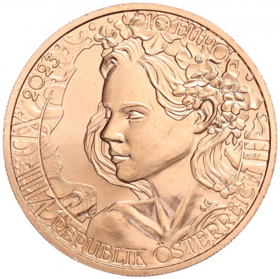 10 евро 2023 года Австрия «Язык цветов — Незабудки»