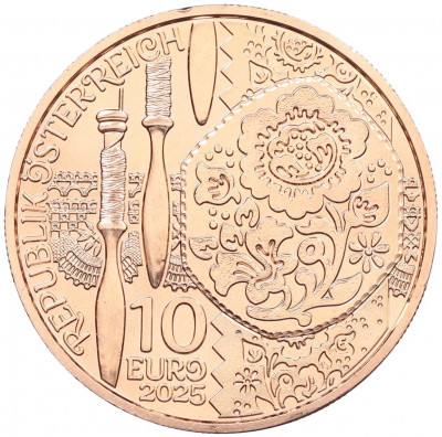 10 евро 2025 года Австрия «Традиции и мода — Дирндль»