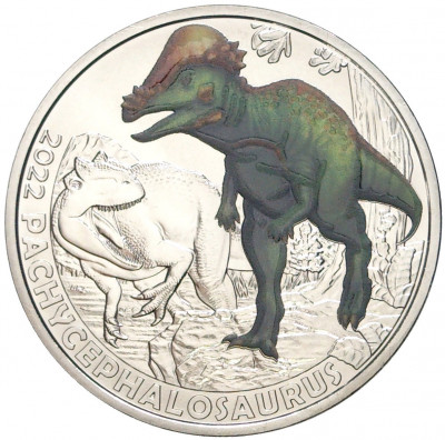 3 евро 2022 года Австрия «Супер динозавры — Пахицефалозавр»
