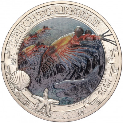 3 евро 2023 года Австрия «Светящаяся морская жизнь — Антарктический криль»