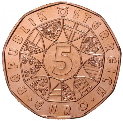 5 евро 2018 года Австрия «Пасхальный заяц»